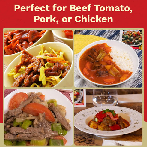1.25 oz Packet (Pack 12) NOH Chinese Beef Tomato Seasoning Mix, of - Authentic Chinese-Hawaiian Stew Seasoning for Easy