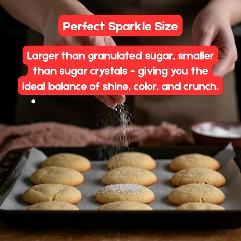 16 Bakerpan Sanding Sugar for Baking & Cookie Decorating - Ounces Sparkling Sugar Sprinkles for Cookies, Cakes