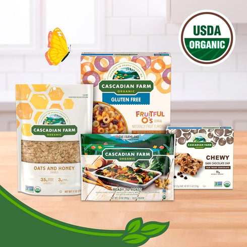 15 oz Cascadian Farm Organic Cinnamon Oat Clusters Cereal, Made with Whole Grain, Non-GMO