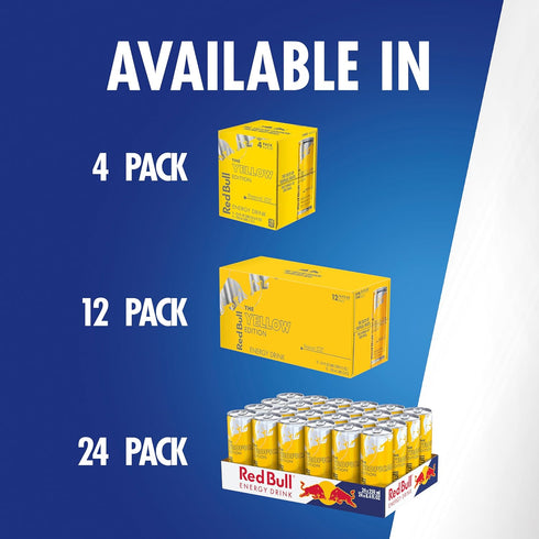 8.4 Oz (24 Count) Red Bull Energy Drink, Tropical, Yellow Edition, Fl