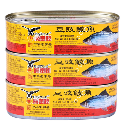 Eagle-Coin 3 Pack Dace (Fried & Whole) w/Salted Black Bean in Oil