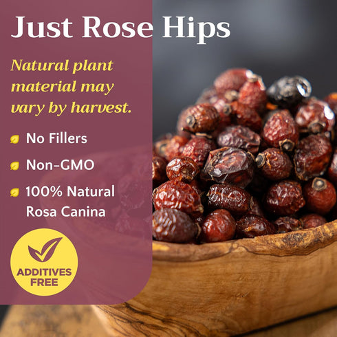 1 lb (16oz) Rose Hips Tea - Dried Whole Rosehip Fruit Herb (Rosa Canina) - Natural Rose Hip Herbal Tea Loose, Bulk
