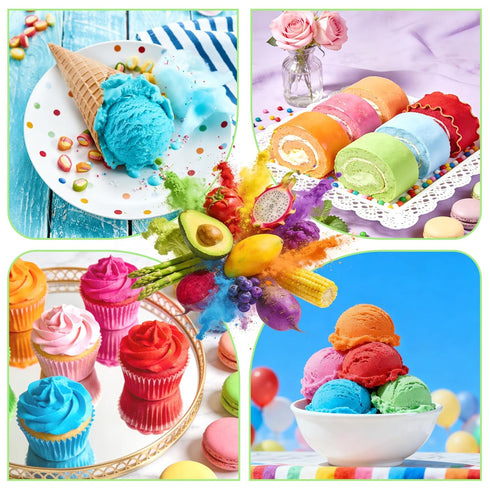 10 Natural Food Coloring Powder - Colors Plant Based Food Coloring, Dye Free Food Coloring, No Artificial Dyes, Natural