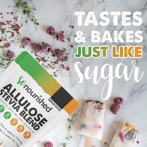 1:1 0 0 (1 lb 16 oz) So Nourished Stevia with Allulose Sweetener Powdered - Sugar Substitute, Keto - Calorie, Net Carb