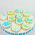 48 Count Royal Icing Decorations, Baby Boy, Gender Reveal Party, Baby Shower Edible Kosher Decorations for Cakes