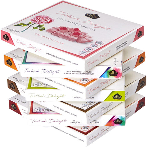 420g Apprx.42 Cerez Pazari Turkish Delight Pistachio Candy Gourmet Premium Vegan Sweets Medium Gift Box | Sweet Luxury