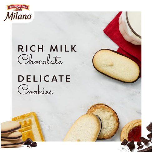 6 OZ (15 Pepperidge Farm Milano Milk Chocolate Cookies, Bag Cookies)