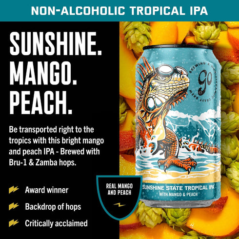 12 Pack (12 oz, 12 Pack) Go Brewing - IPA Mixed - Non Alcoholic Beer - Small Batch Brew - Low Calorie Drink - Featuring