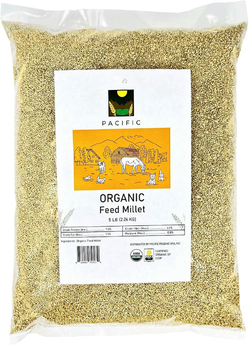 PACIFIC Organic Petfood Organic Feed Millet - Millet Bird Seed | Rich