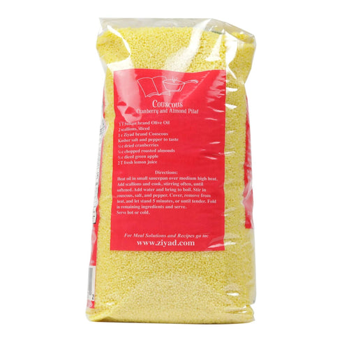 100% 35.2oz (2.2lb) Ziyad Premium Medium Couscous (Moyen) | Moroccan | No Additives, No Preservatives | Light, Fluffy