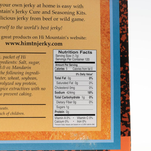 Hi Mountain Jerky Seasoning and Cure Kit | MANDARIN TERIYAKI BLEND | Create Savory Beef Jerky | Mix for 15lbs of Meat