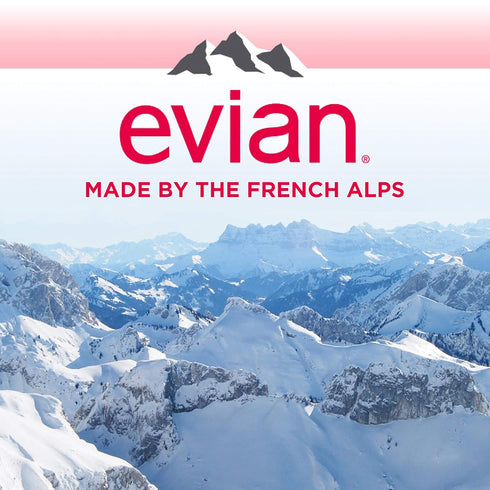 1 12 pack Evian Natural Spring Water, L bottle