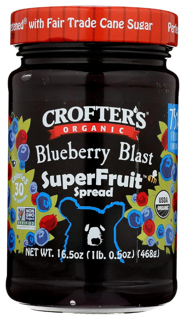 Crofters , Organic Blueberry Blast Superfruit Spread, 16.5 Ounce