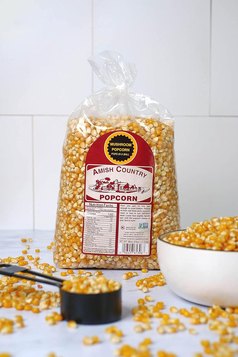 Country 6 lb 6 lb Amish Popcorn | Bag | Mushroom Popcorn Kernels | Old Fashioned, Non-GMO and Gluten Free (Mushroom