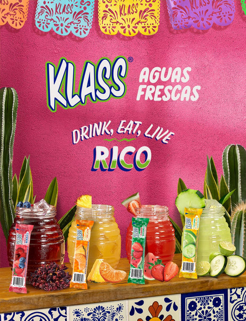 Pack, 40 Packets, 5 Packet Klass Aguas Frescas, Powdered Drink Mix Variety Singles Zero Sugar & Caffeine-Free Powder