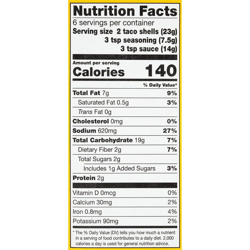 12 (Pack 2) Garden of Eatin' Taco Dinner Kit, Yellow Corn, Taco Shells