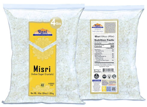 64oz (4lbs) 1.81kg Rani Misri (India Sugar Crystals) ~ All Natural | Gluten Friendly | No Colors | Vegan | Kosher |