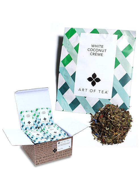 Art of Tea | White Coconut Crme Tea | 50 Count Pyramid