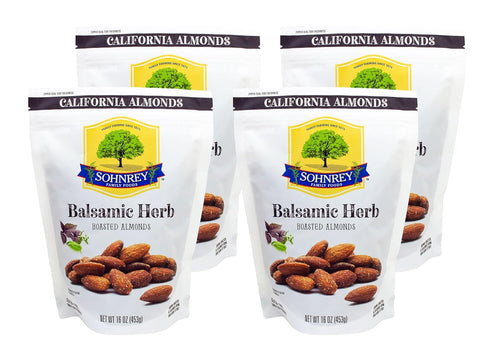 Balsamic Herb Roasted Seasoned Salt Vinegar and Herb Flavored Tangy Snack Almonds