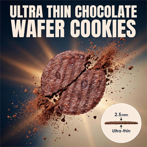 (3 PACK,18.9 Vloong Cocoa & Chocolate Sweet Snack Cracker, Baked Crisp Cookie Thins with No Artificial Flavors, Healthy