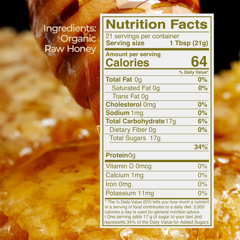 3pack 16 oz, Kevala Organic Raw Oaxaca Honey - Glass Jar Natural Sweetener for Meals and Drinks with no Pesticides