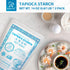 14 (Pack 2), Soeos Tapioca Flour Starch, Ounce of All Natural Tapioca Starch for Baking, Cooking & Boba Pearls