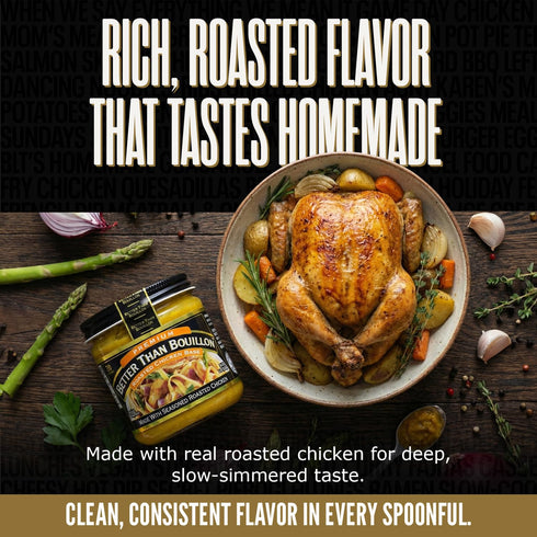 38 8-Ounce (Pack 1) Better Than Bouillon Premium Roasted Chicken Base, Made with Seasoned Roasted Chicken, Servings