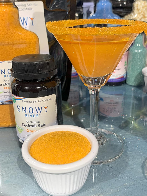 Rimmer, Rimmer, Rimming (3oz Snowy River Orange Cocktail Salt - Naturally Colored Margarita Salt, Margarita Beverage