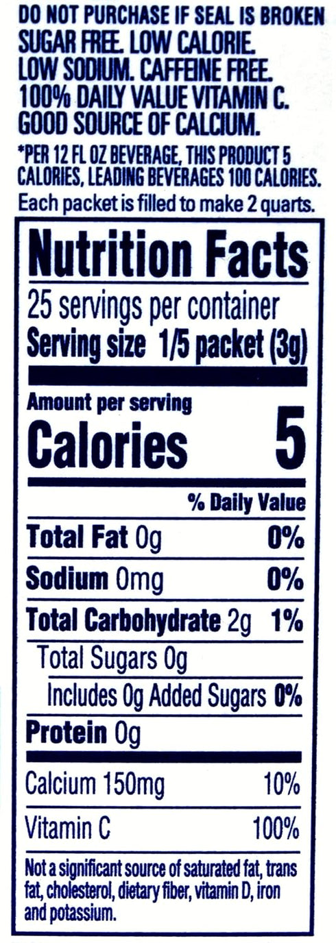 Kraft 10-Quart (Pack 2) Crystal Light Classic Orange Drink Mix, Canister
