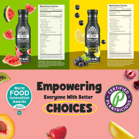 6 12 oz ACE Recovery Antioxidants Juice, Energy Booster Drinks for Sports, Real Fruit, Natural Collagen, Electrolytes