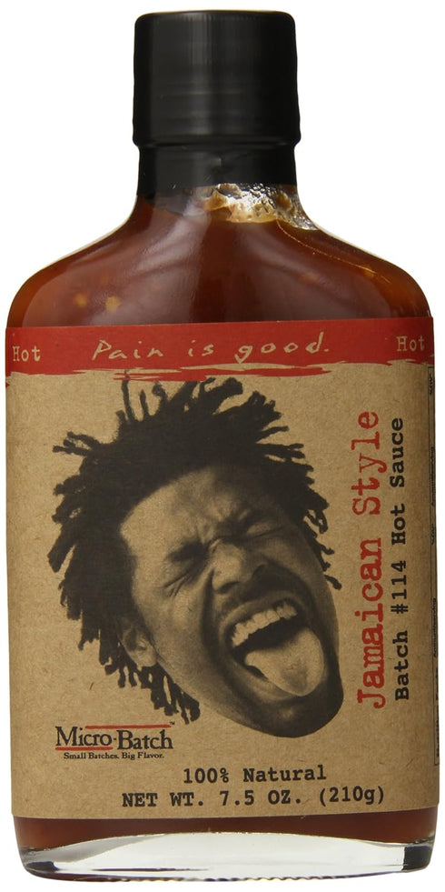 Jamaican Style Hot Sauce - 7oz Bottle, All Natural Ingredients, Non-GMO, Gluten-Free, Sugar-Free, Keto
