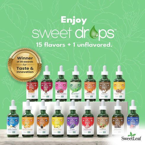 SweetLeaf Sweet Drops - Organic Stevia Liquid Sweetener, Zero Calorie, Keto Friendly, Vanilla Creme, 2 Fl Oz (Pack of 2)