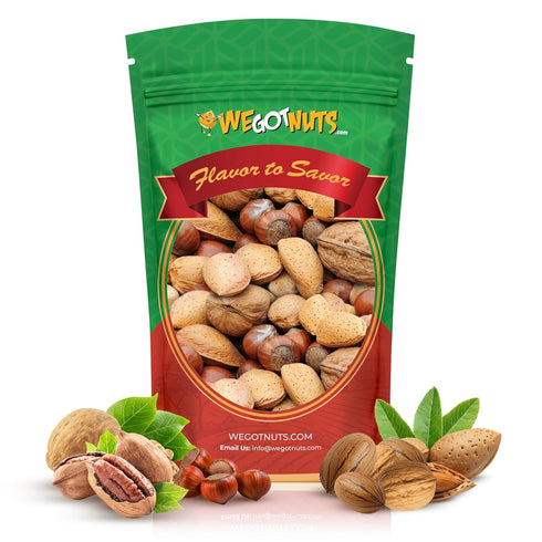 Deluxe Mixed Nuts In-Shell 3 Pounds,(48oz) | Raw and Unsalted | Fresh