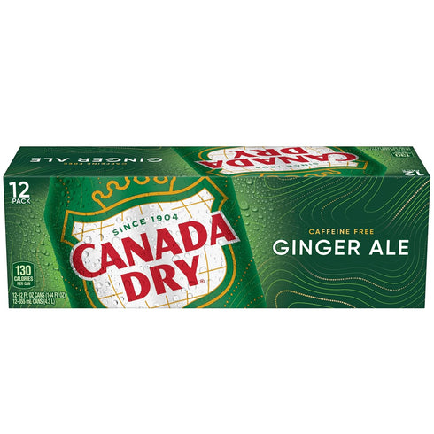 12 oz 12 pack Canada Dry Ginger Ale Soda, fl cans