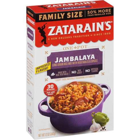 12 oz (Pack 12) Zatarain's Family Size Jambalaya