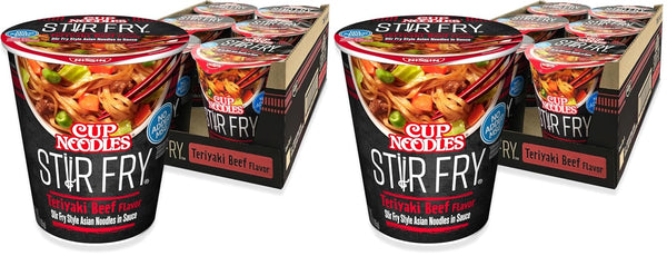 Nissin Cup Noodles Stir Fry Noodles in Sauce, Teriyaki Beef, 3 Ounce