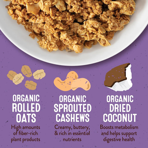 Healing Home Foods 7oz (1Pack) Cashew Coconut Crunch, Gluten Free Granola Mix Made with Coconut, Cashews & Almonds, Nut