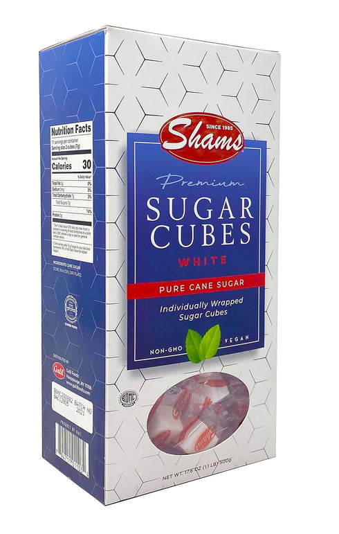 Shams Kosher Sugar Cubes White Pure Cane Sugar Cubes, Non-GMO, Vegan, Certified