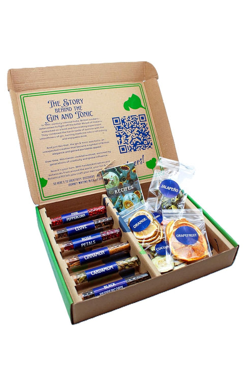 6 6 Lumus The Gin & Tonic Botanical Kit. Gin Tonic Infusion DIY Kit. selected spices and dried fruits & vegetables