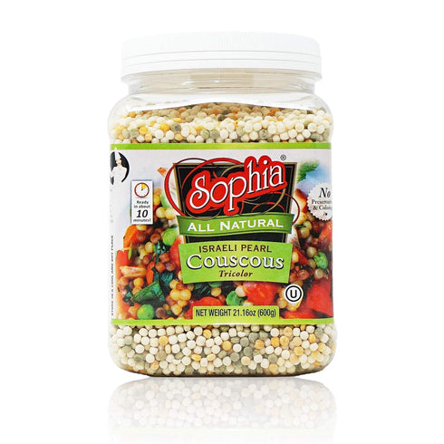 Sophia Couscous - Israeli Toasted Pearl Couscous Tri-Color 21oz (3-pak)