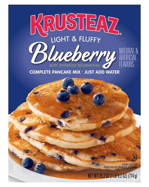Krusteaz Light & Fluffy Complete Pancake Mix, Blueberry, 25.2 OZ (Pack of