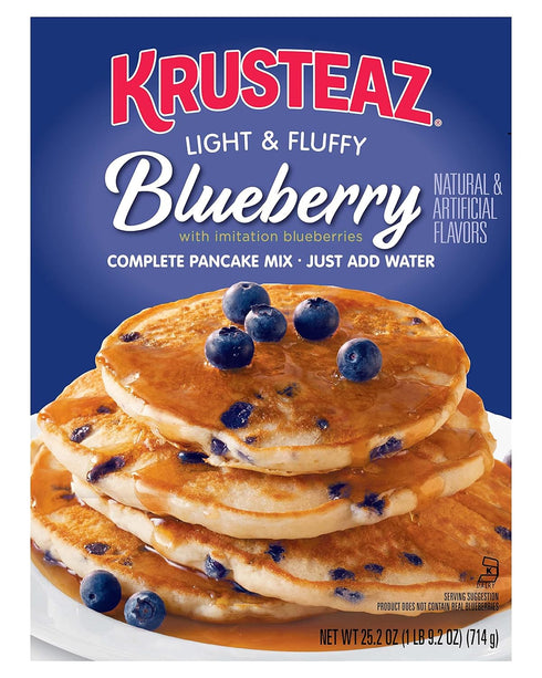 Krusteaz Light & Fluffy Complete Pancake Mix, Blueberry 25.2 Ounce (Pack of