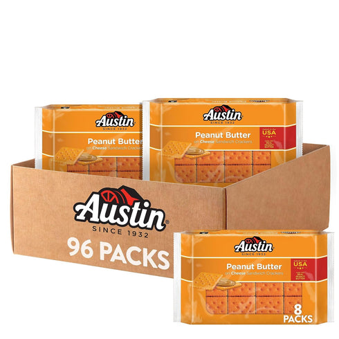 Austin Sandwich Crackers, Single Serve Snack Crackers, Office and Kids Snacks, Peanut