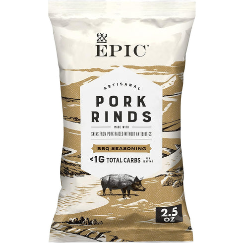EPIC BBQ Pork Rinds, Gluten Free, 2.5oz