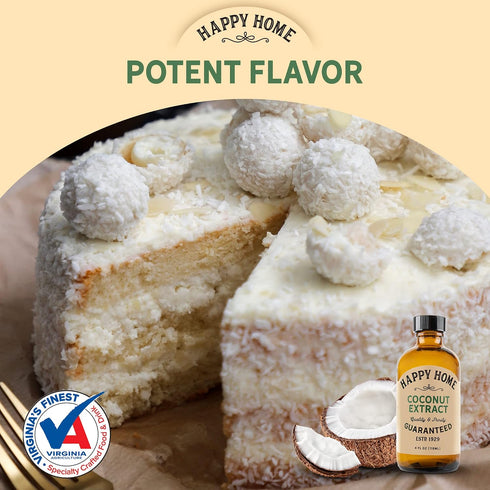 4 oz. Happy Home Premium Natural Coconut Flavor - Certified Kosher