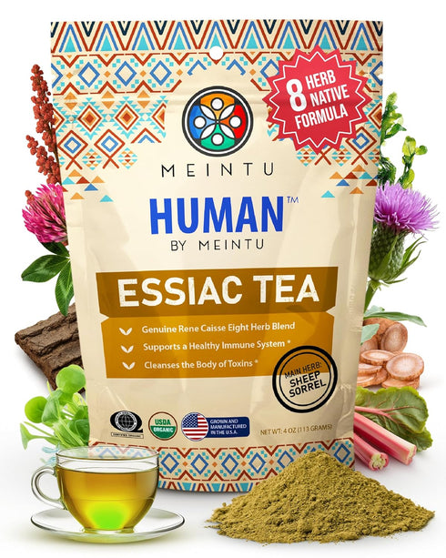 MEINTU Organic Essiac Tea 8 Herb Powder Formula Sheep Sorrel with 20%