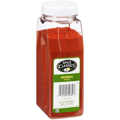 Spice Classics Paprika, 16 oz - Red Paprika Seasoning, Perfect for Garnish or Use on Pork, Chicken, Soup