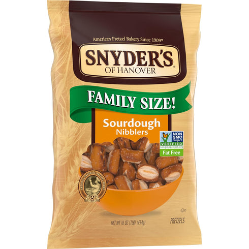 16 Oz Snyder's of Hanover Sourdough Nibblers Pretzels