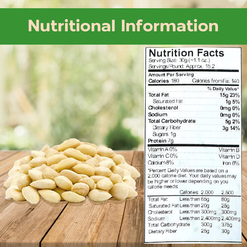 3 Lb. Sincerely Nuts Whole Raw Blanched Almonds | Bag | Delicious Guilt Free Snack | Low Calorie, Vegan, Gluten Free |