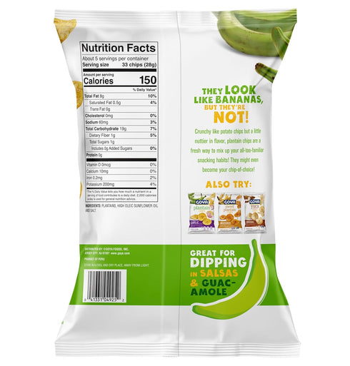 5 (Pack 12) Goya Foods Plantain Chips, Original, Ounce